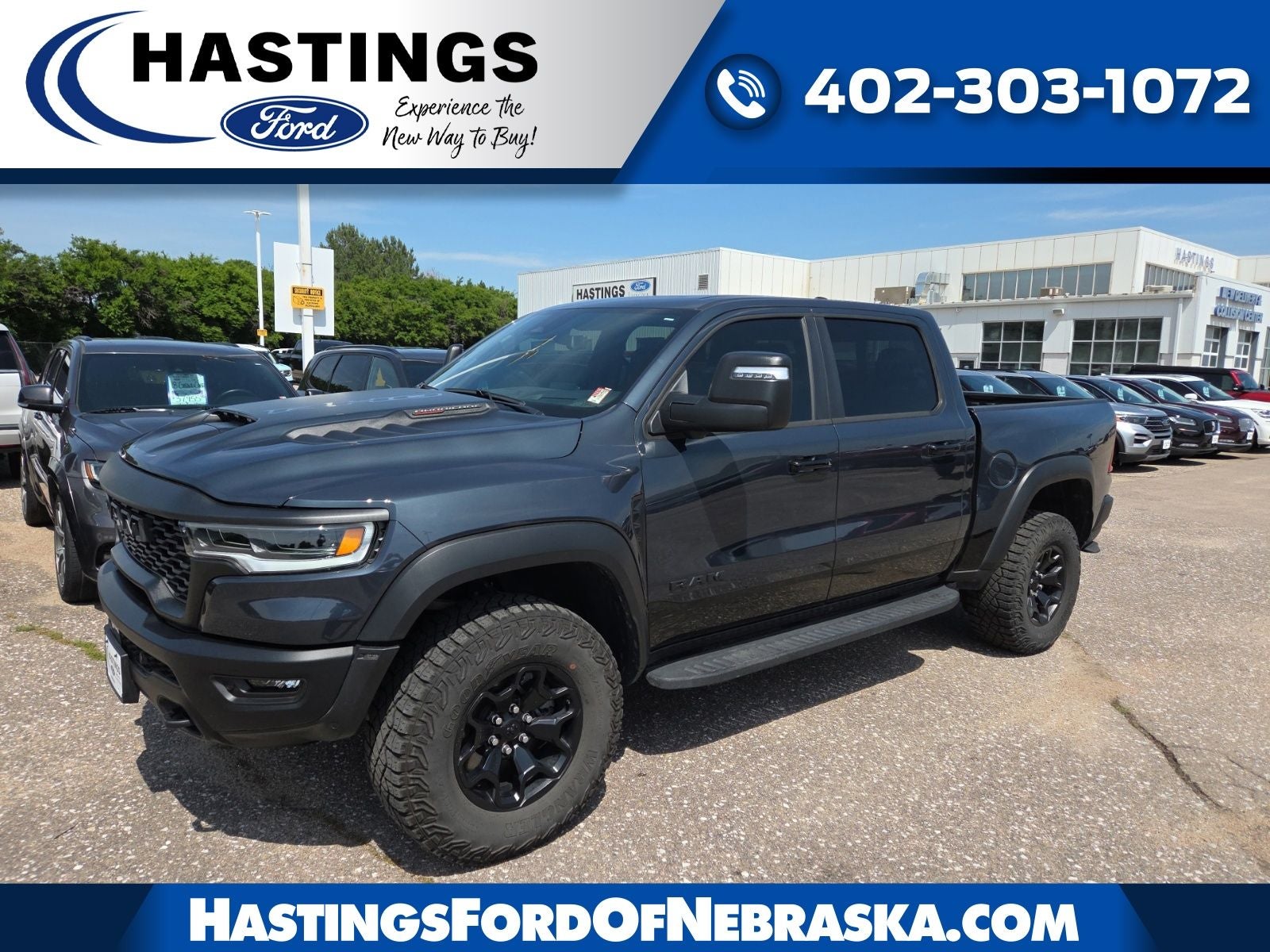 2026 RAM 1500 RHO Level 1 in Forged Blue Metallic — front three-quarter view