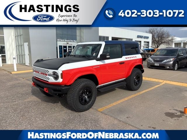 2025 Ford Bronco Stroppe Edition in Oxford White — front three-quarter view