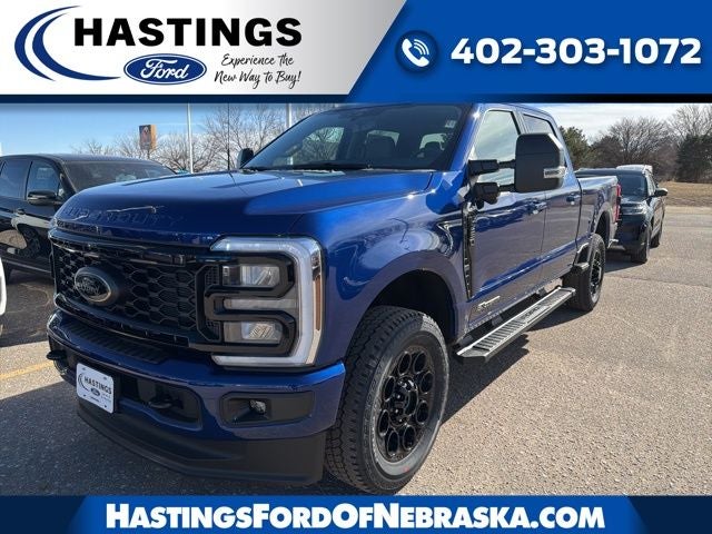 2026 Ford F-250SD XLT in Argon Blue Metallic — front three-quarter view