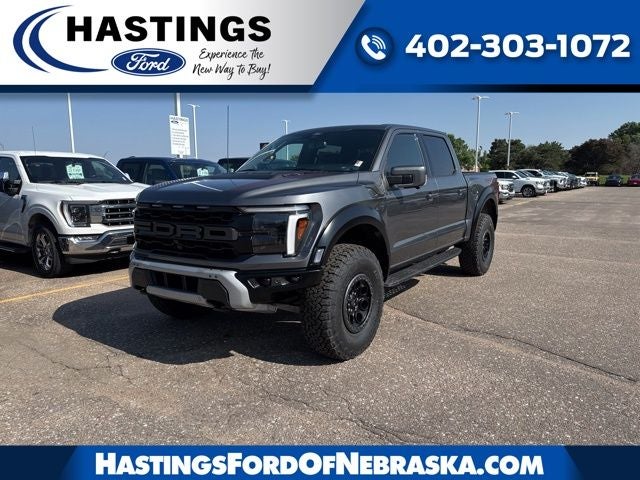 2025 Ford F-150 Raptor in Carbonized Gray Metallic — front three-quarter view