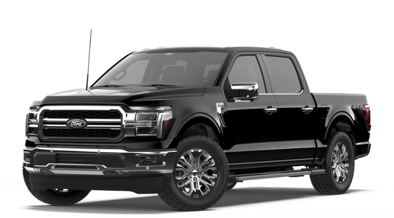 2026 Ford F-150 Lariat in Black Metallic — front three-quarter view