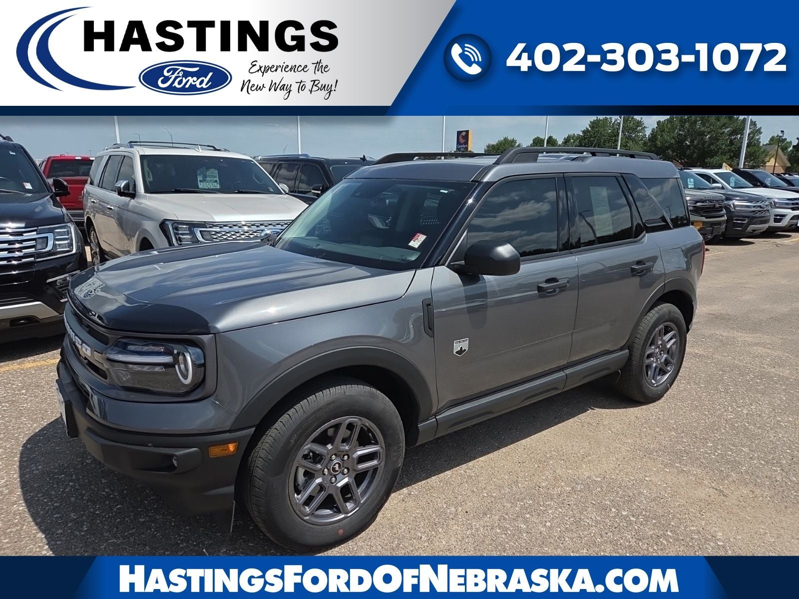 2023 Ford Bronco Sport Big Bend 200A in Gray Metallic — front three-quarter view