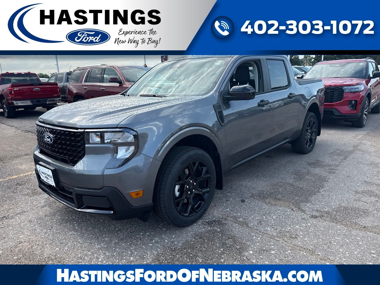 2026 Ford Maverick XLT in Carbonized Gray Metallic — front three-quarter view
